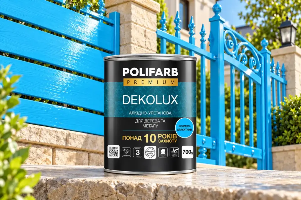 DEKOLUX Емаль для металу і дерева, яскраво-блакитний, 0.7 кг