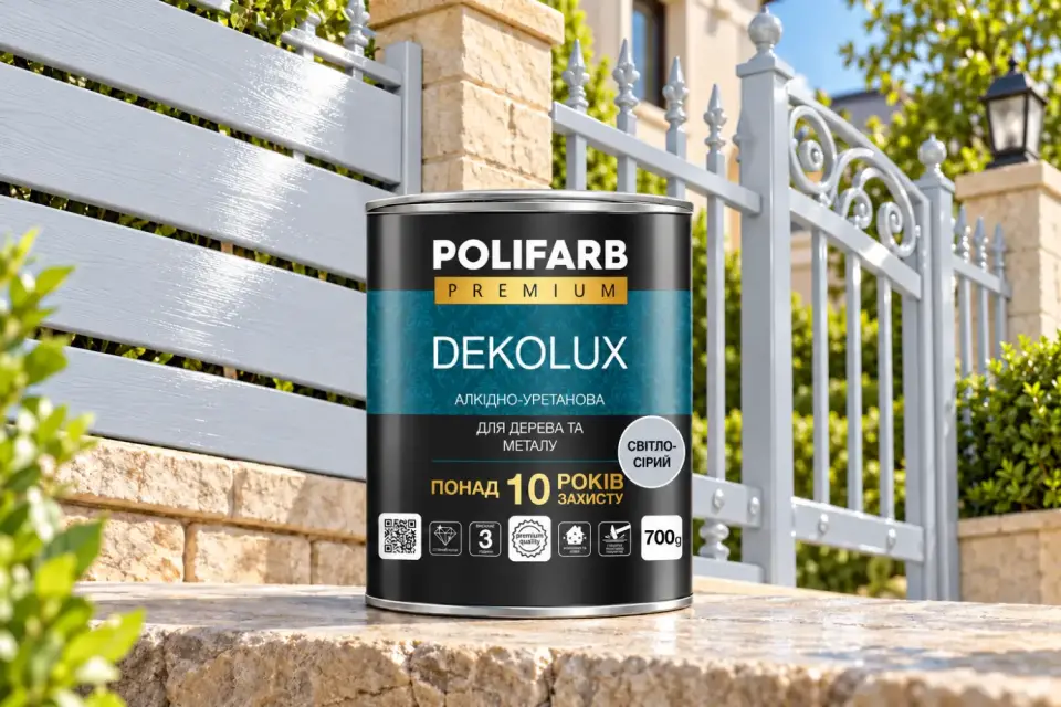 DEKOLUX Емаль для металу і дерева, світло-сірий, 0.7 кг