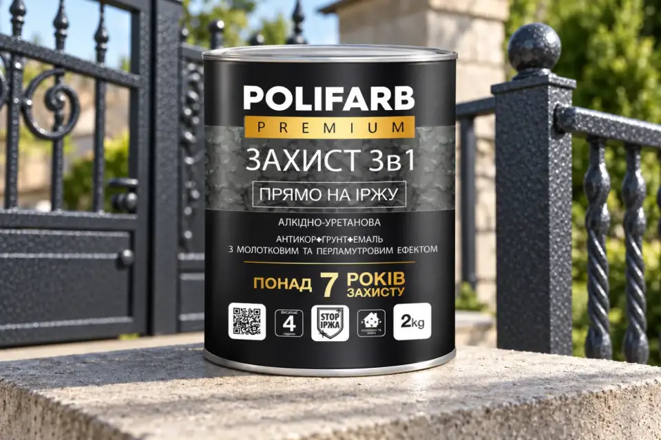 ЗАХИСТ 3 В 1 Антикоррозийная эмаль с молотковым эффектом