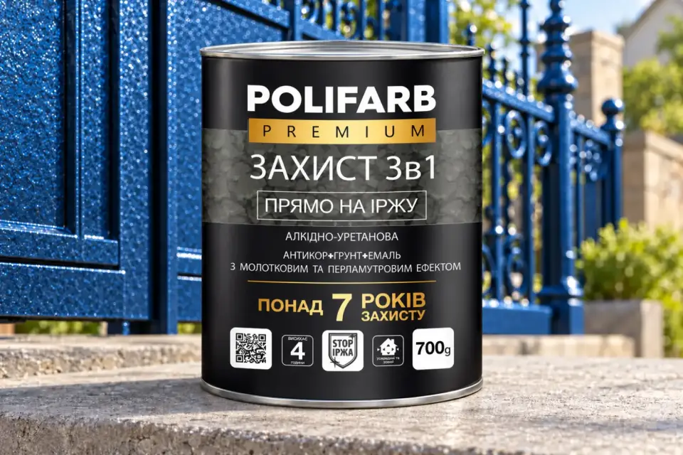 ЗАХИСТ 3 В 1 Антикорозійна емаль з молотковим ефектом