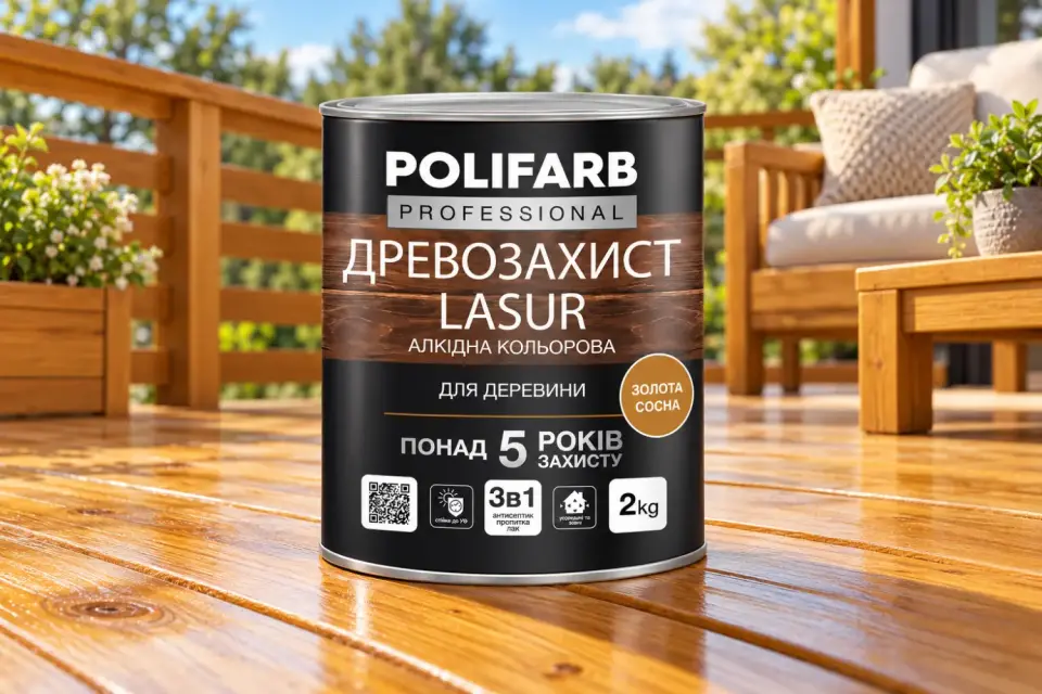 ДРЕВОЗАХИСТ LASUR Лак-антисептик для деревини