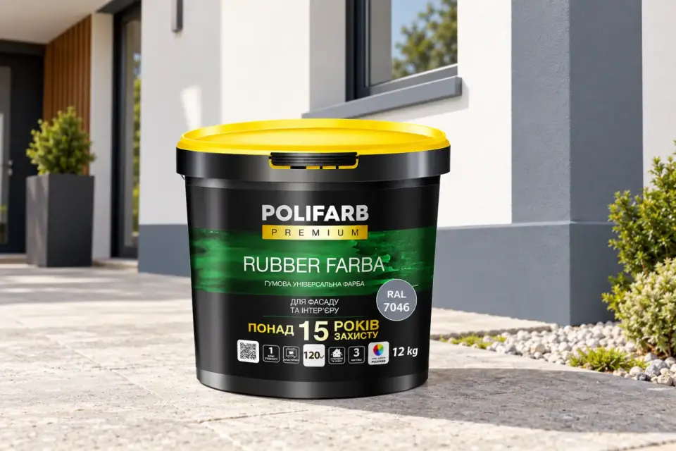 RUBBER FARBA Гумова фарба для даху, шиферу й цоколя