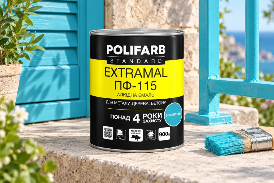EXTRAMAL ПФ-115 Алкідна емаль, блакитний, 0.9 кг