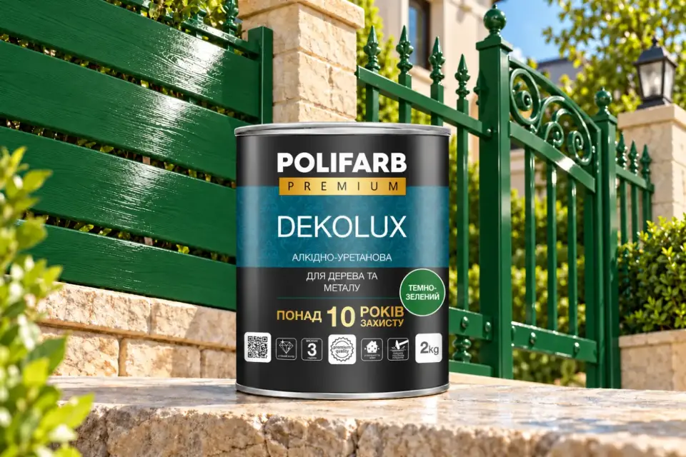 DEKOLUX Емаль для металу і дерева, темно-зелений, 2 кг