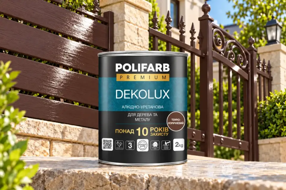 DEKOLUX Емаль для металу і дерева, темно-коричневий, 2 кг