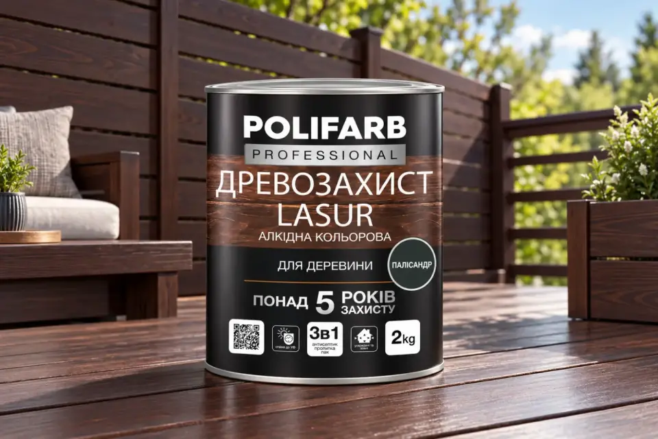 ДРЕВОЗАХИСТ LASUR Лак-антисептик для деревини