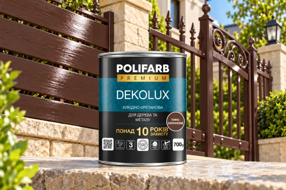 DEKOLUX Емаль для металу і дерева, темно-коричневий, 0.7 кг
