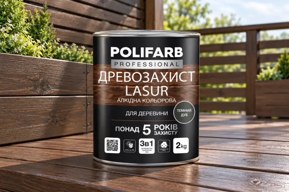 ДРЕВОЗАХИСТ LASUR Лак-антисептик для деревини