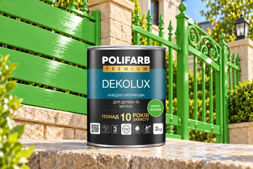 DEKOLUX Емаль для металу і дерева, світло-зелений, 2 кг