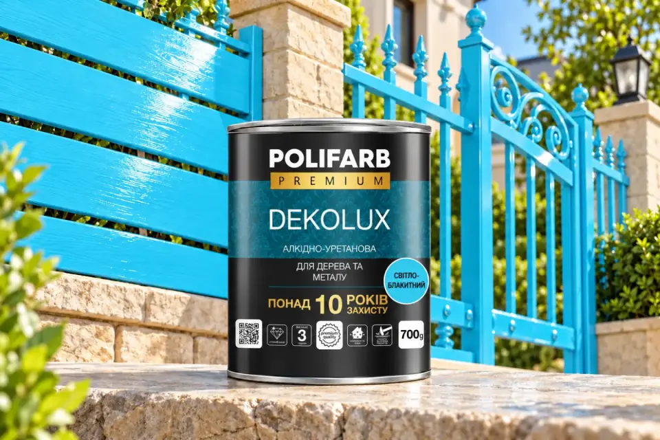 DEKOLUX Емаль для металу і дерева, світло-блакитний, 0.7 кг
