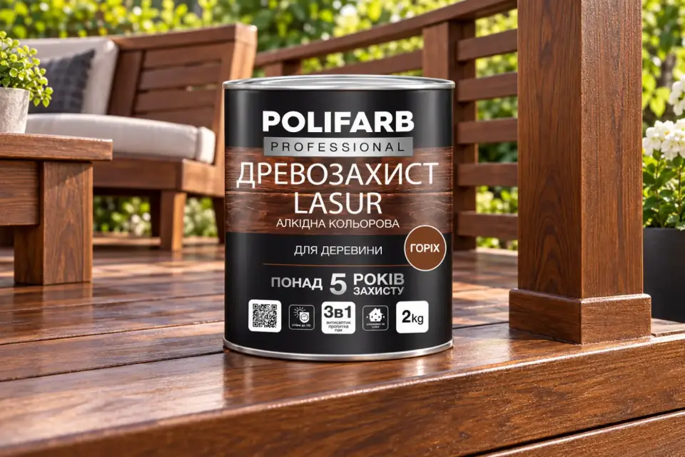 ДРЕВОЗАХИСТ LASUR Лак-антисептик для деревини