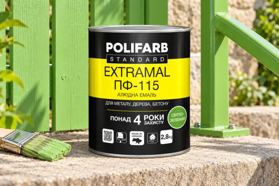 EXTRAMAL ПФ-115 Алкідна емаль, світло-зелений, 2.8 кг