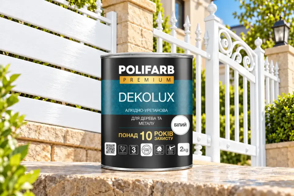 DEKOLUX Емаль для металу і дерева, білий, 2 кг