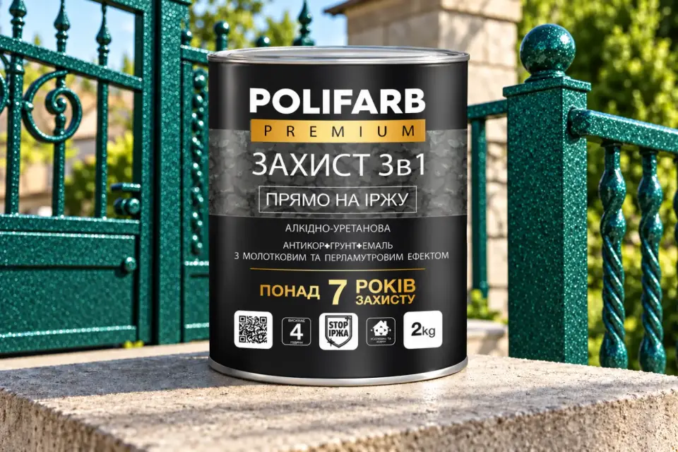 ЗАХИСТ 3 В 1 Антикорозійна емаль з молотковим ефектом