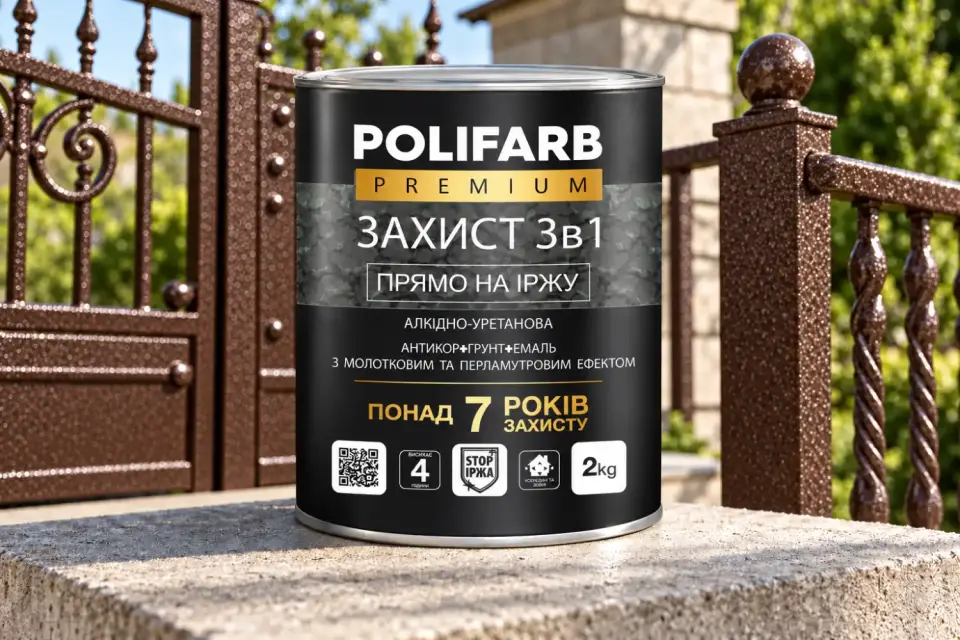 ЗАХИСТ 3 В 1 Антикоррозийная эмаль с молотковым эффектом