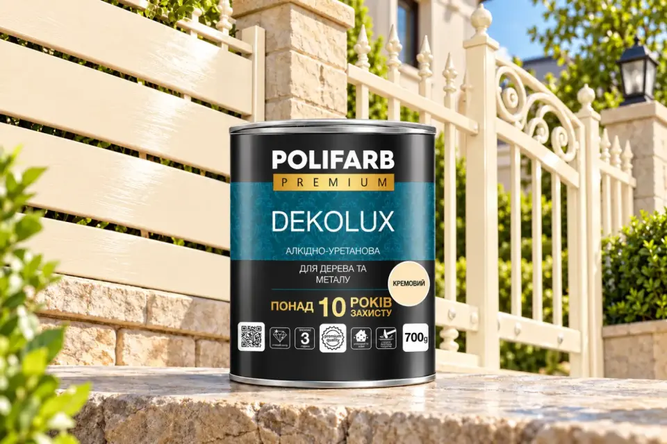 DEKOLUX Емаль для металу і дерева, кремовий, 0.7 кг