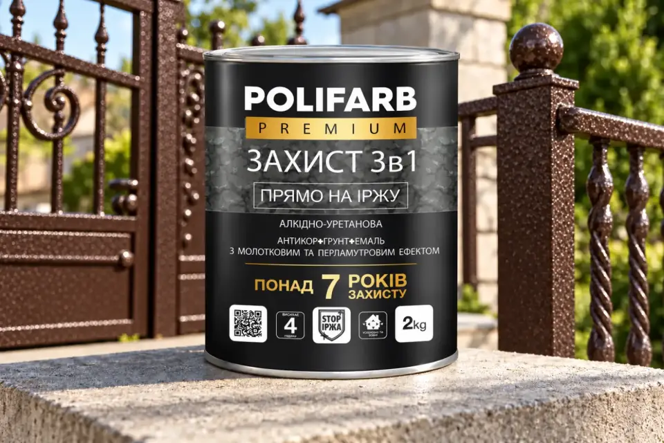 ЗАХИСТ 3 В 1 Антикоррозийная эмаль с молотковым эффектом