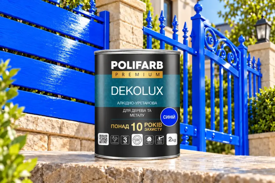 DEKOLUX Емаль для металу і дерева, синій, 2 кг