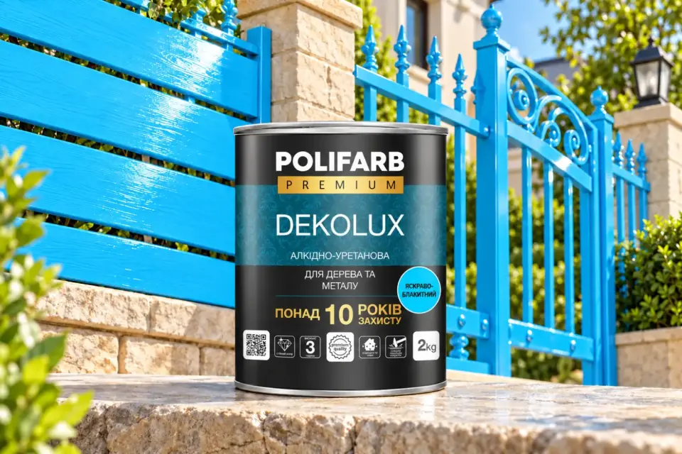 DEKOLUX Емаль для металу і дерева, яскраво-блакитний, 2 кг