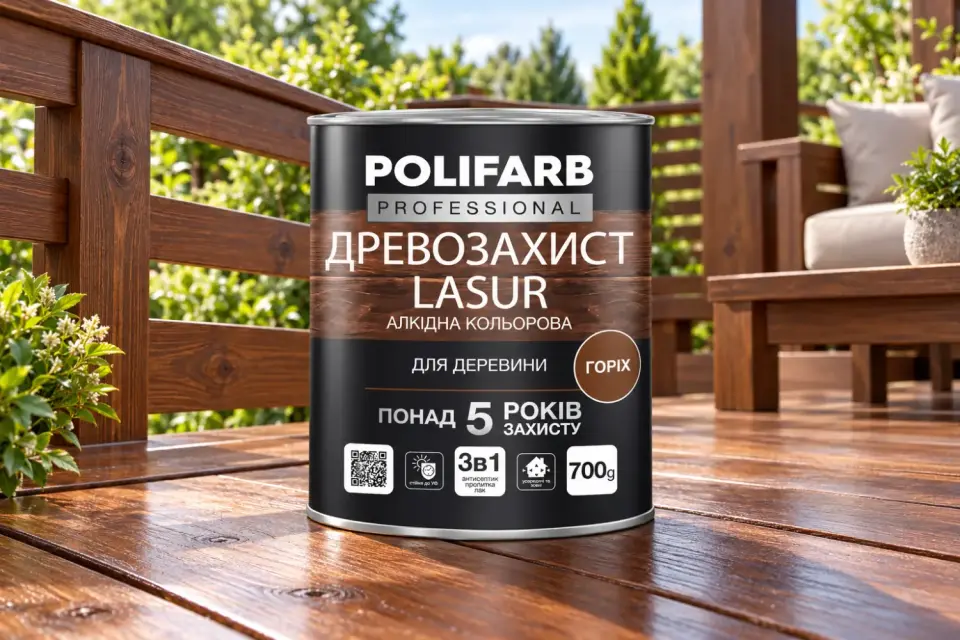 ДРЕВОЗАХИСТ LASUR Лак-антисептик для деревини