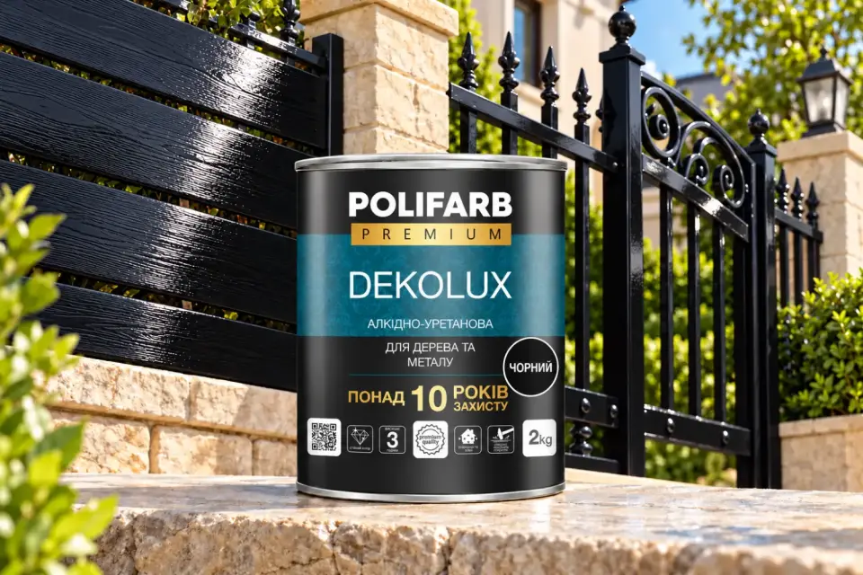 DEKOLUX Емаль для металу і дерева, чорний, 2 кг