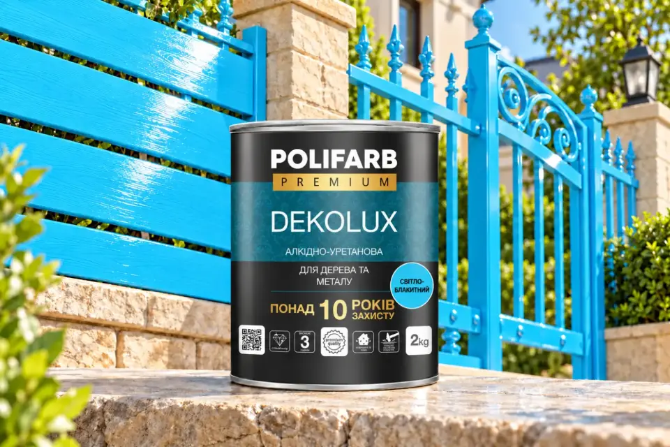 DEKOLUX Емаль для металу і дерева, світло-блакитний, 2 кг