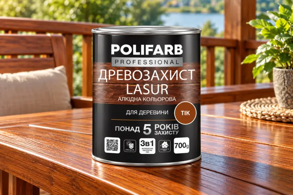 ДРЕВОЗАХИСТ LASUR Лак-антисептик для деревини