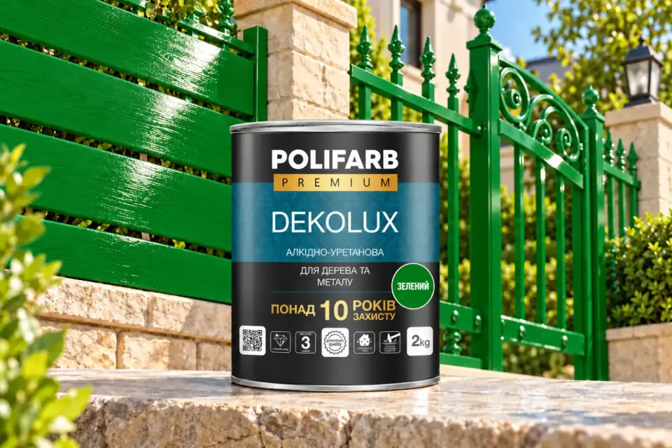 DEKOLUX Емаль для металу і дерева, зелений, 2 кг