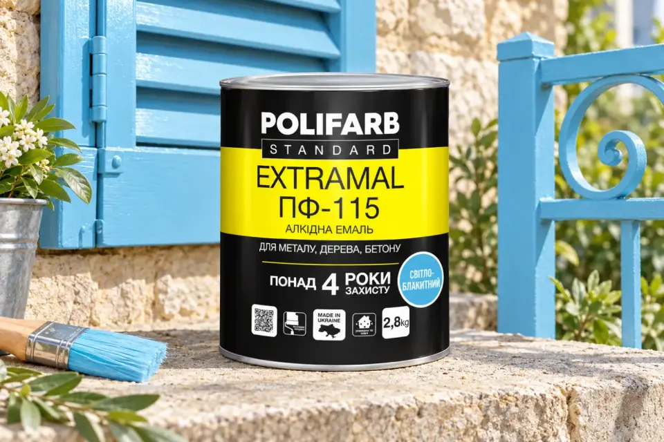 EXTRAMAL ПФ-115 Алкідна емаль, світло-блакитний, 2.8 кг
