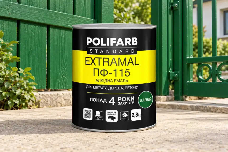 EXTRAMAL ПФ-115 Алкідна емаль, зелений, 2.8 кг